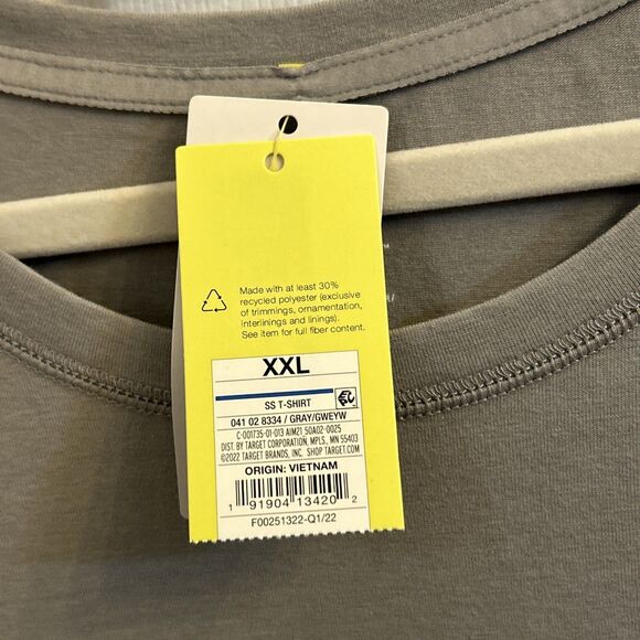 NWT All In Motion Men's Short Sleeve Performance T-Shirt Gray Size 2XL - Picture 5 of 16